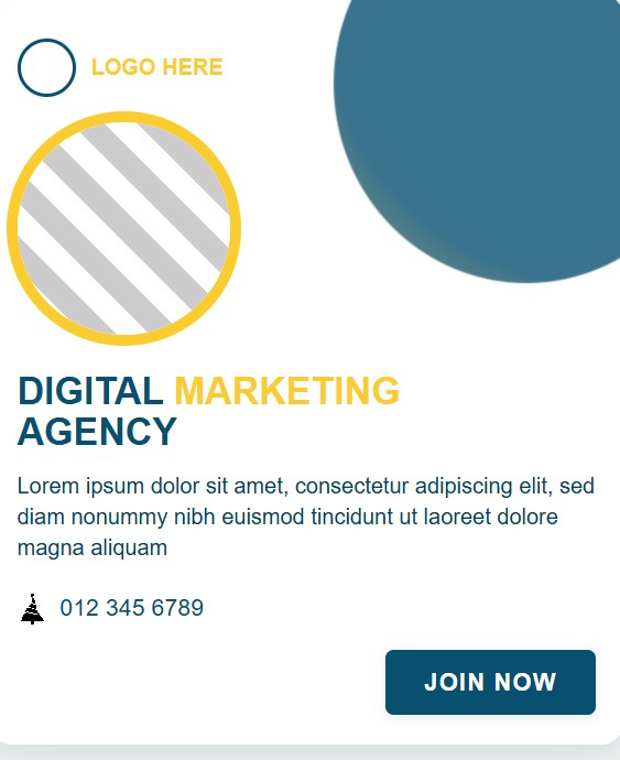 Digital Marketing Agency Poster Template – bold gradient HTML CSS JS free download