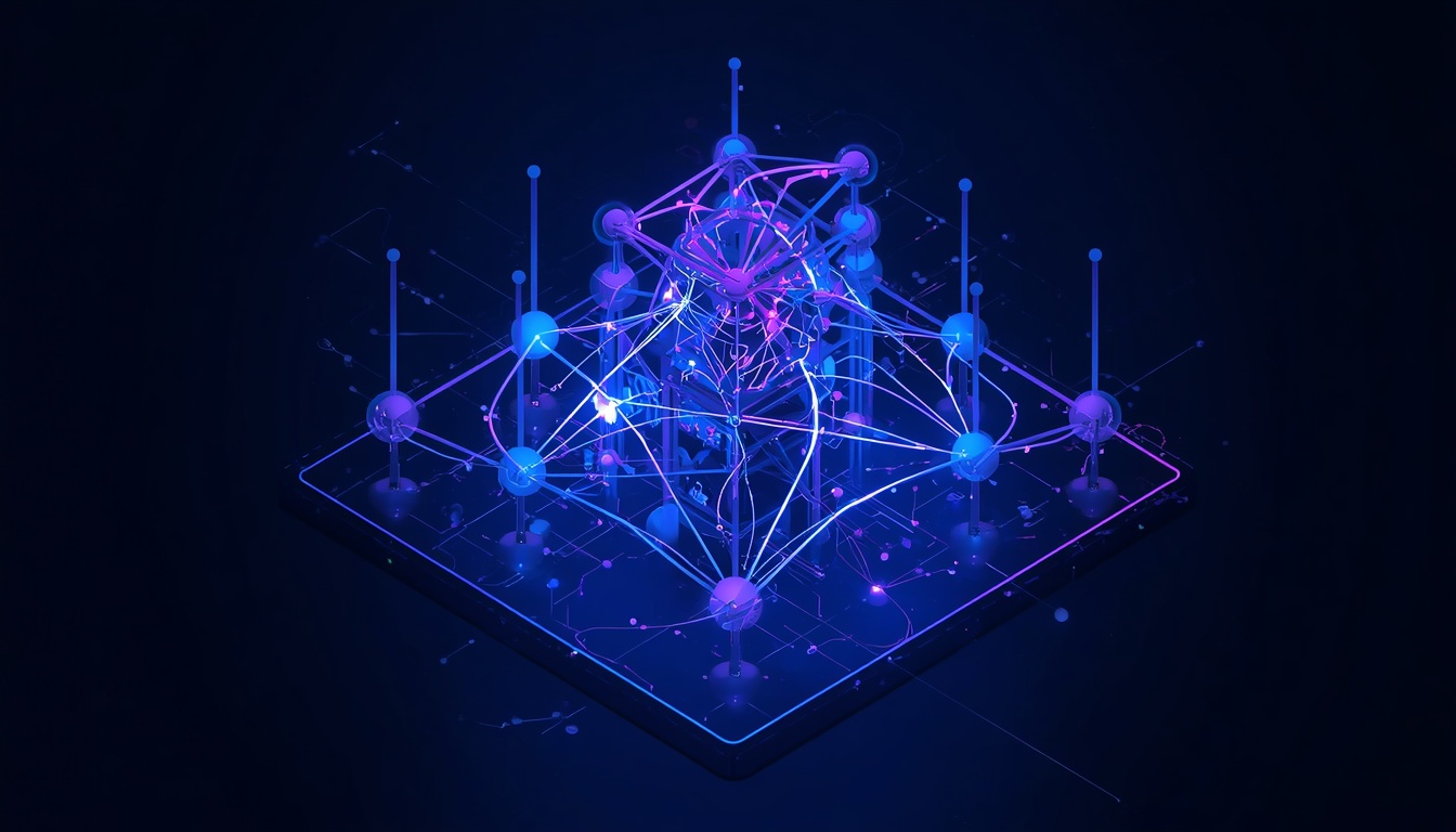 Neural network transformer architecture visualization — how AI chatbots process language