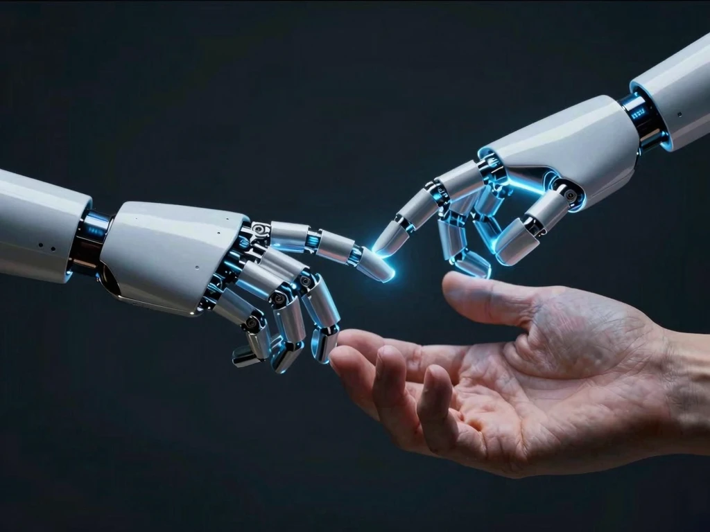 Human interacting with an AI chatbot interface — the future of conversational artificial intelligence