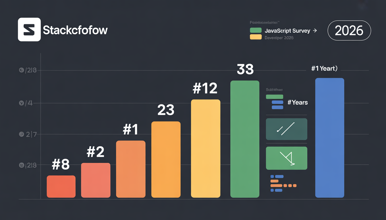 Stack Overflow Developer Survey — JavaScript most used language 12 years